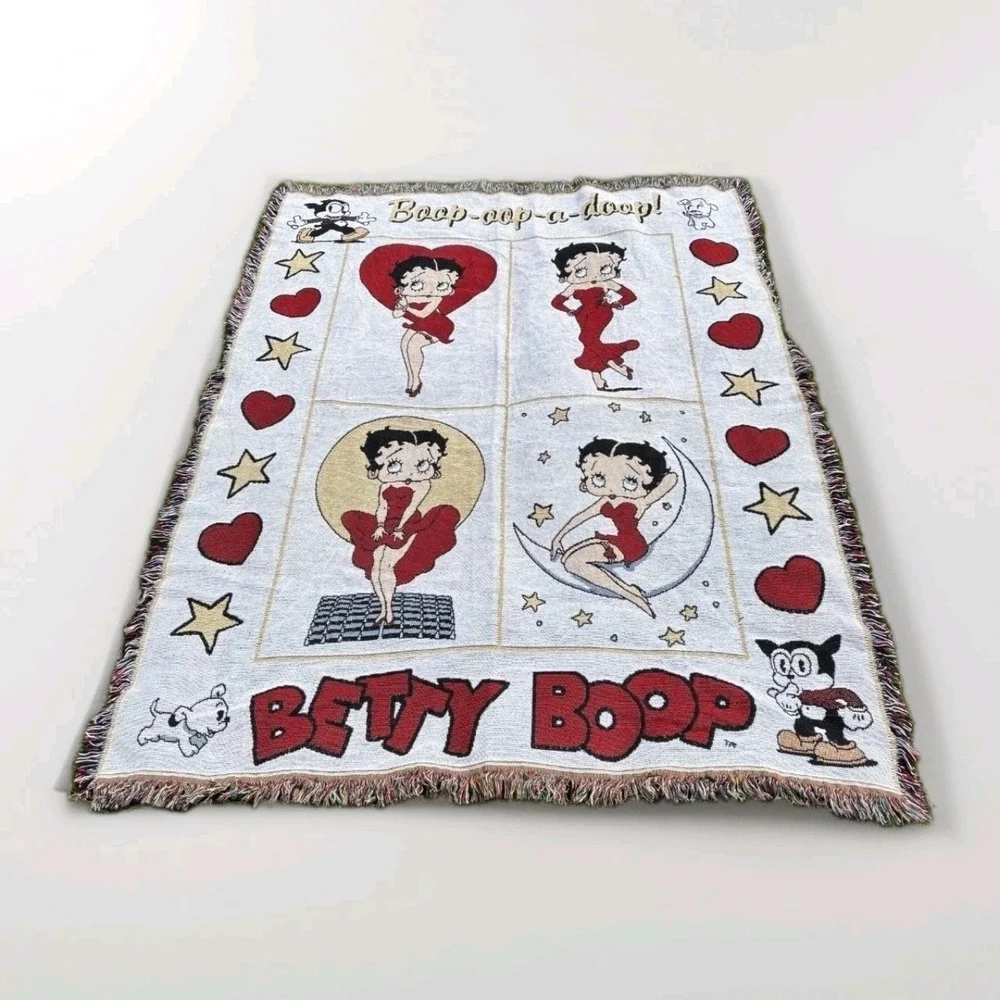 Vintage Betty Boop Danbury Mint Throw Blanket Tapestry